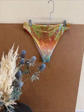 Gianni Bini x Dannijo Sequin High Waist Cheeky Bottoms Swimsuit Sz M NWT
